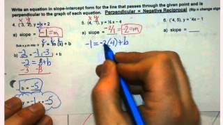 Algebra 1   Unit 4   Parallel and Perpendicular Lines