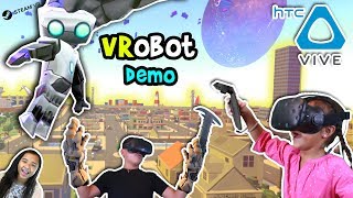 Giant Robot Destroys The City!!!  Vrobot Demo on H
