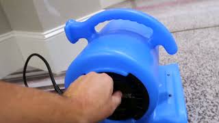 B-Air VP-25 1/4 HP 900 CFM Air Mover for Water Damage Carpet and Dryer Floor Blower Fan
