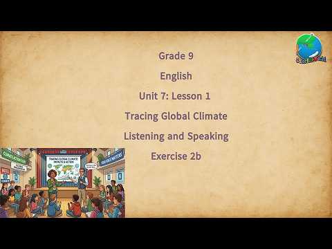 Grade 9, Unit 7 Listening and Speaking