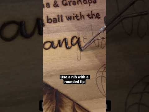 Beginner Woodburning lettering tips  #shorts #pyrography