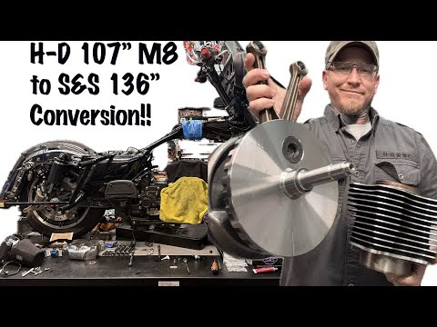 Harley Davidson 107 M8 to S&S 136 Big Bore Stroker Kit