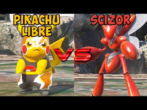 Pokken tournament DX - Pikachu Libre vs Scizor