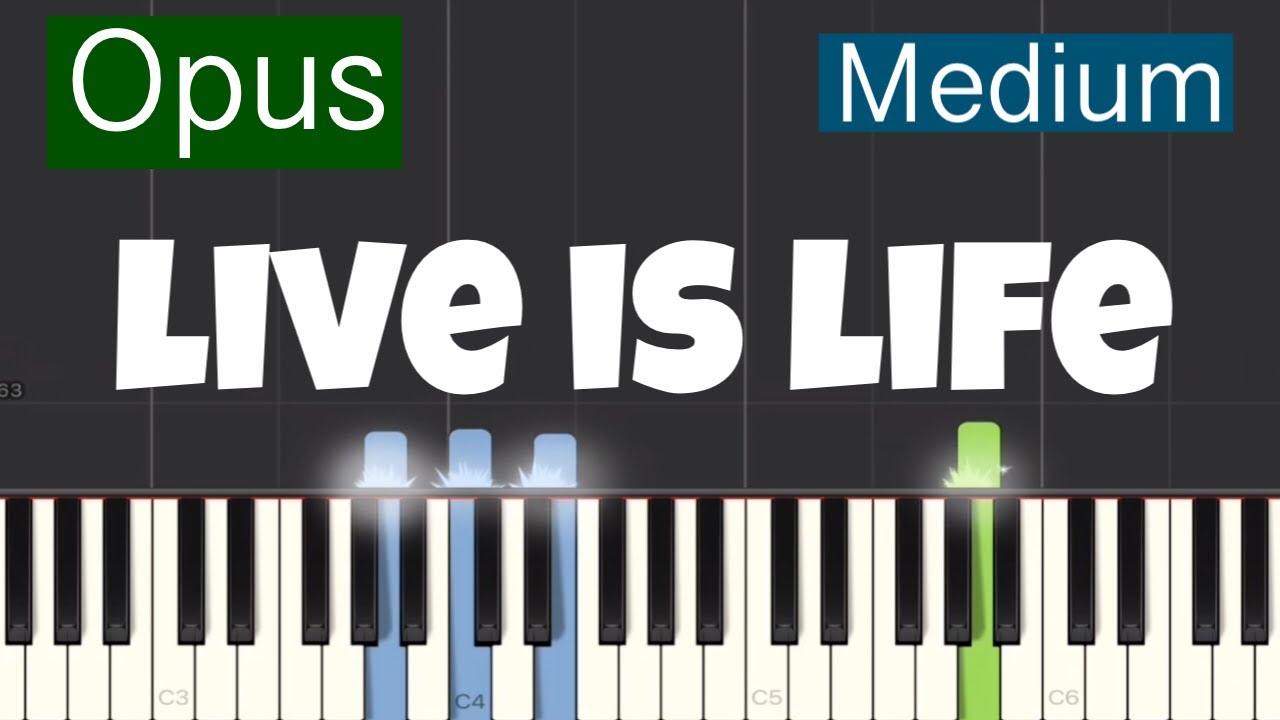 Opus - Live Is Life Piano Tutorial | Medium