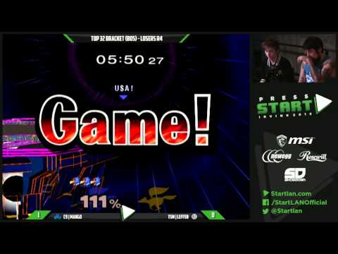 Press Start Day 2 - Top 32 - Losers R4: C9|Mang0 (Falco) vs TSM|Leffen (Fox)