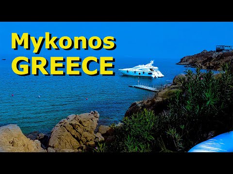 MYKONOS, GREECE 4K HDR – Jackie O’ Beach Club and Town Bar – Scenic Mediterranean Sea