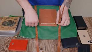 Жіноча двокольорова сумка з натуральної шкіри Vintage 22302 зелена