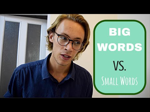 大きな単語対小さな単語。英語を学ぶ (Big Words Vs  Small Words: Learning English)