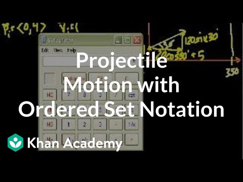Projectile Motion with Ordered Set Notation