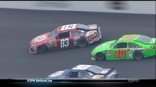 Danica Patrick Tries to wreck Landon Cassill Kansas