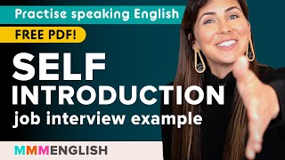 Self introduction example at a job interview | Practise Speaking English