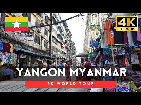 🇲🇲Yangon 4k walk - Myanmar 4K Morning Walking Tour｜Oct 2024