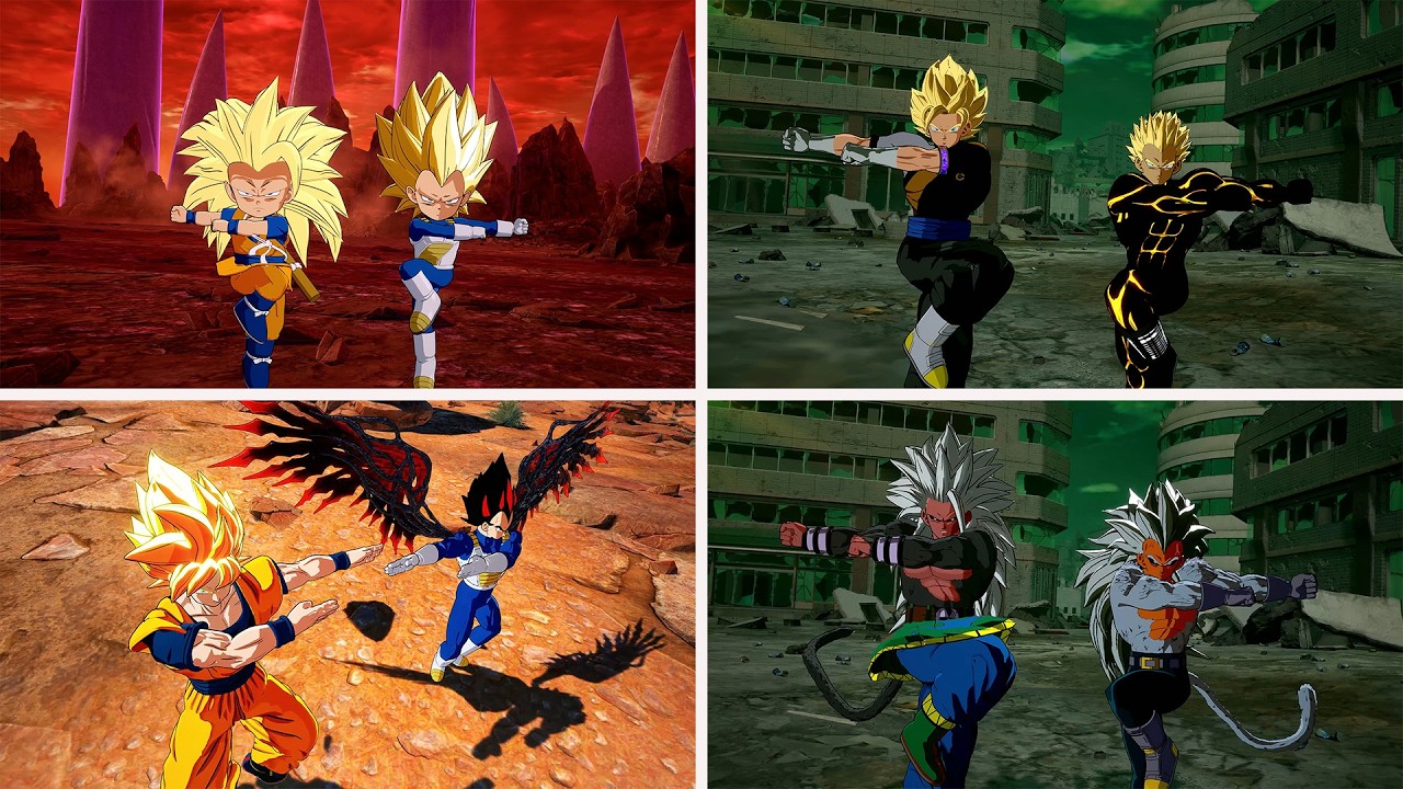 Goku and Vegeta Fusion Dance Compilation - Dragon Ball Sparking! ZERO mods