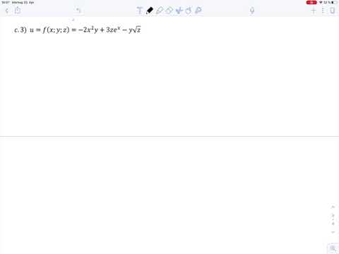 Übungsblatt7 Aufgabe c3 – partielle Differentiation (zweite Ableitungen)