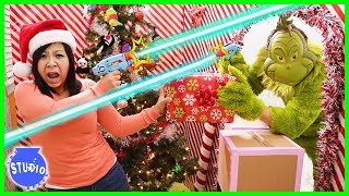 The Grinch stole our Christmas Presents into the giant box fort maze!!!!