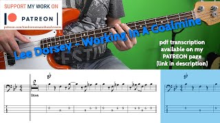 Lee Dorsey - Working In A Coalmine (Bass cover with tabs)
