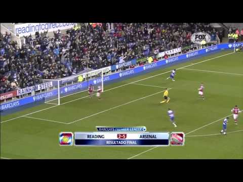 Arsenal vs Rading 5 - 2, con 3 goles de Santi Carzola, Primier League 17/12/2012