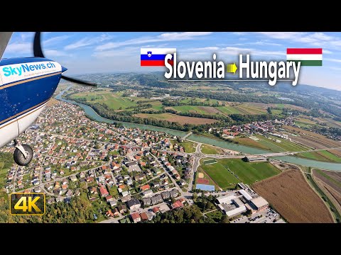 Scenic Flight from Maribor, Slovenia to Budapest, Hungary