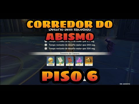 Corredor do Abismo f2p (PISO 6 COMPLETO) - GENSHIN IMPACT