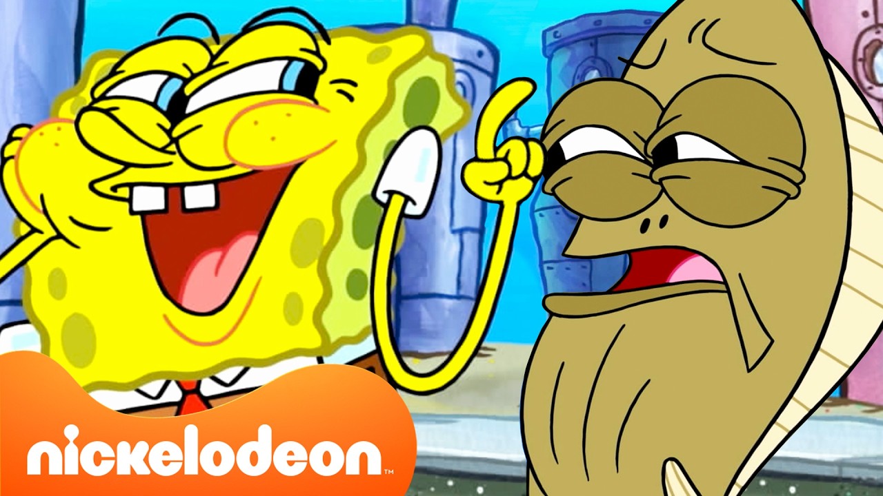 SpongeBob | Momen Paling Lucu Karakter Pendukung 😎 | 45 Menit | Nickelodeon Bahasa