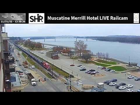 Live webcam view of Cámara ferroviaria del malecón de Muscatine