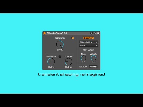 GMaudio TransD 2.0 - Transient Shaping Reimagined (Max For Live Device) - Introduction