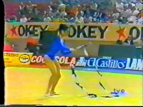 Lourdes OSUNA (ESP) ribbon - 1984 Valladolid international AA