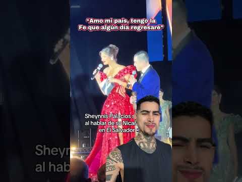 Sheynnis Palacios habla de Nicaragua en Santa Tecla #missworld #missuniverse #nicaragua