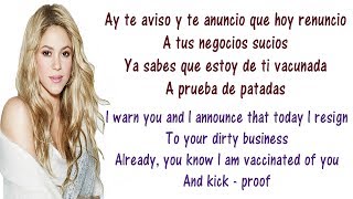 Shakira - Te Aviso, Te Anuncio Objection Lyrics English and Spanish - Translation &amp; Meaning