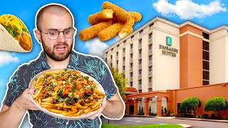 I Only Ate Embassy Suites Food for 24 HOURS! Hilton Hotel Room Service Review