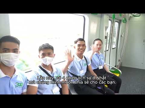 Tam Quyの技術研修生は、Cat Linh – Hanoi 電車に乗車し、実地経験を積みました。