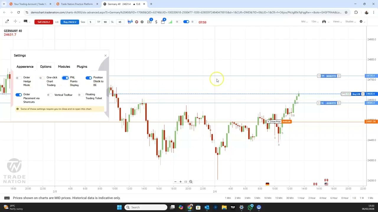 03 Trade from Charts Settings PART 2
