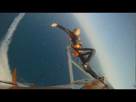 Breitling Wingwalkers display at Festa al Cel Barcelona Airshow 2011 - Multiple cameras