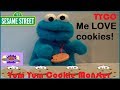1997 Sesame Street Yum Yum Cookie Monster Plush By Tyco