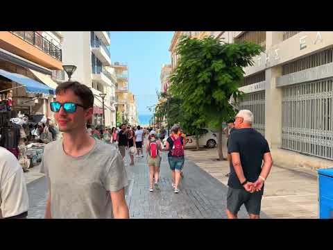 Heraklion Crete, walking tour 4k, Kreta, Greece 2023