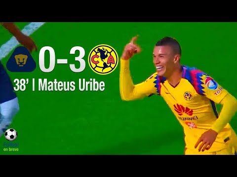38' | Gol (0-3) Mateus Uribe | Pumas 1-4 América | Cuartos de Final Ida Clausura 2018