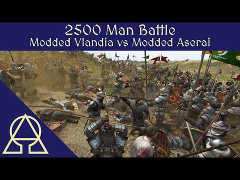 Crusading Vlandians vs Aserai Doomstack - Mount and Blade II: Bannerlord 2500 Man Battle