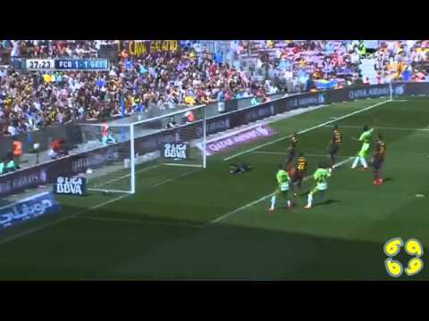 Angel Lafita Goal vs Barcelona 1-1 ( Barcelona 1-1 Getafe ) 03/05/2014 HD