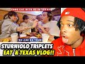 EATING WITH STURNIOLO TRIPLETS TEXAS VLOG