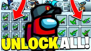 HOW TO UNLOCK ALL SKINS, PETS & HATS IN AMONG US! GET FREE SKINS IN AMONG US 2020