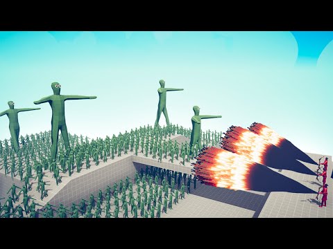 100x ZOMBIE + GIANTS vs 3x EVERY GOD - TABS | Totally Accurate Battle Simulator
