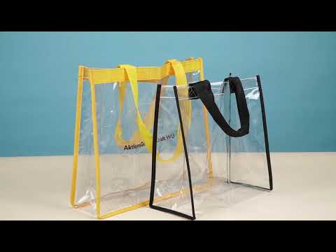 Custom PVC Transparent Shopping Tote Bag