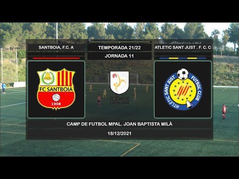 Jornada 11 (21/22) SANTBOIA, F.C. A  - ATLETIC SANT JUST . F. C. C - Resumen