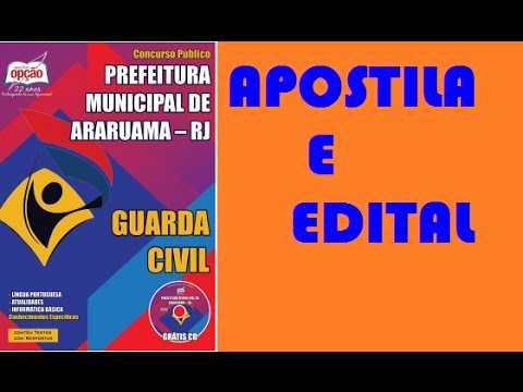 Apostila Guarda Civil Concurso Prefeitura Municipal Araruama 2015