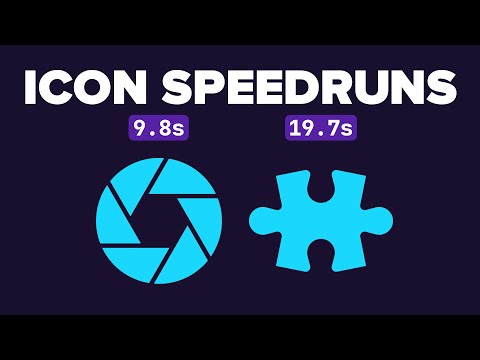 Icon speedruns: Camera iris and puzzle piece thumbnail