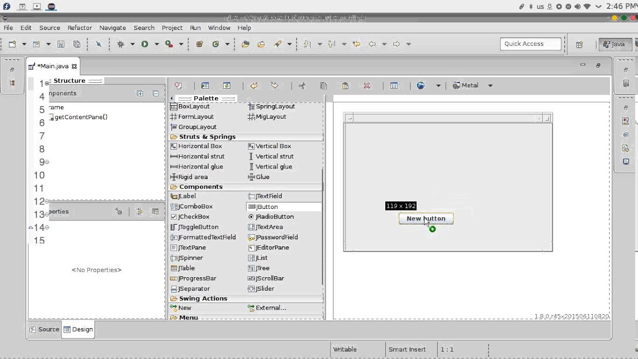 61 JAVA Swing GUI WindowBuilder