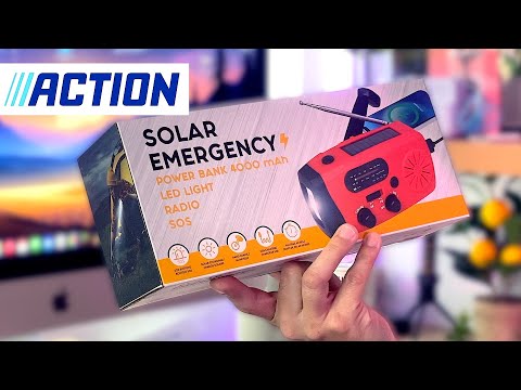 Emergency Solar Radio with LED Light and Emergency Button for Survivalist from ACTION Stores