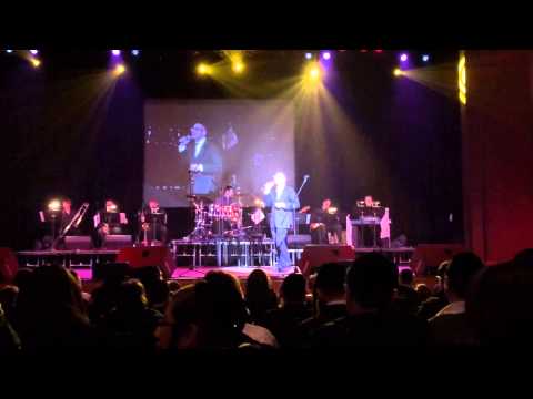 Dovid Gabay singing a medley of his songs at Brooklyn college concert