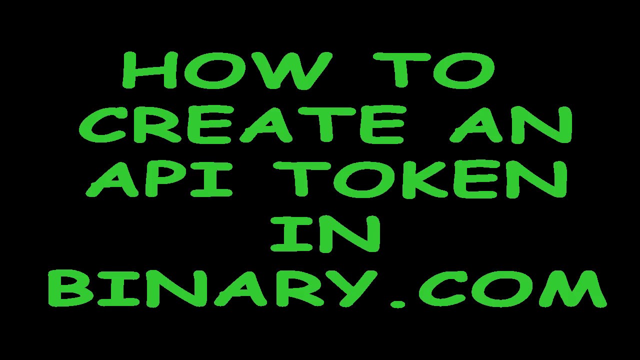 How to create an API Token in binary.com