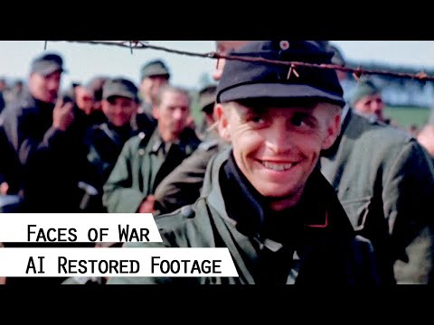 Prisoners of War: Wehrmacht Soldiers in U.S.Captivity | Faces of War (AI restored footage)